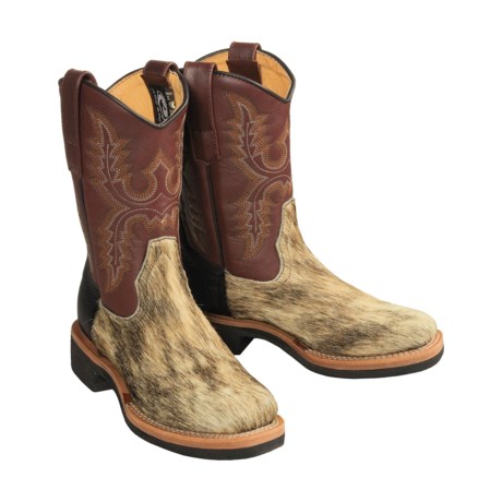 hair on hide cowboy boots