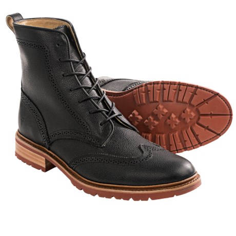 Frye James Lug Wingtip Leather Boots (For Men)
