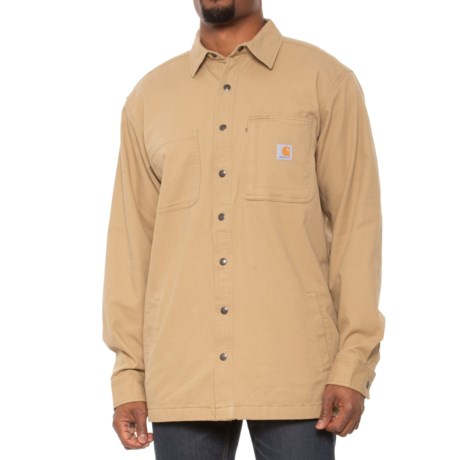 Carhartt 102851 Rugged Flex® Canvas Shirt Jacket - Fleece Lined, Snap Front