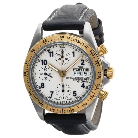 Fortis Official Cosmonauts Swiss Automatic Watch - 18K Gold Tachymeter (For Men)