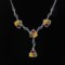 Vessel Tri-Color Amber Floral Y Necklace - 16-19”