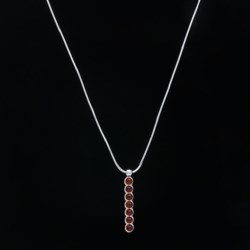 Vessel Honey Amber Drop Pendant Necklace - Sterling Silver