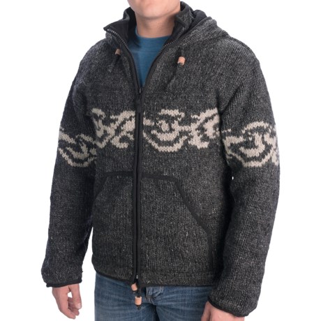 Laundromat Journey Cotton-Lined Sweater - Full Zip (For Men)