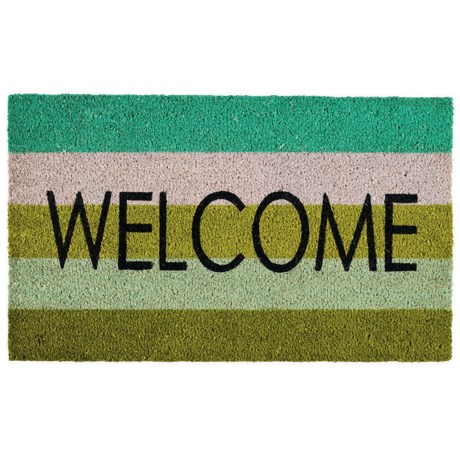DII Welcome Stripes Coir Doormat - 18x30”