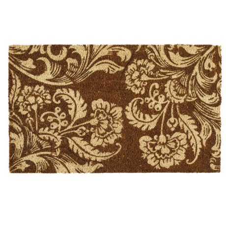 DII Riviera Floral Coir Doormat - 18x30”