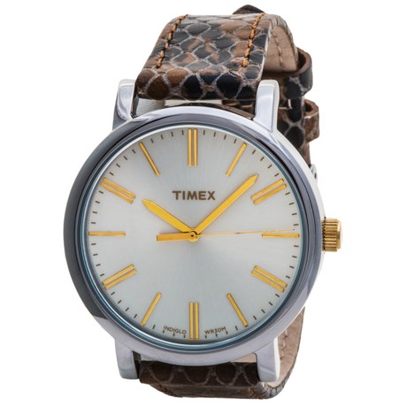 Timex Originals Classic Round Watch - Python Pattern Strap (For Women)