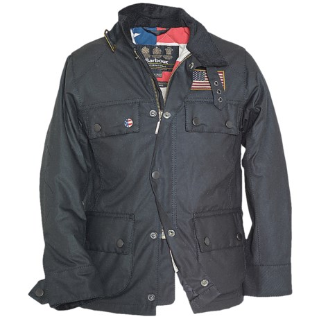 Barbour Crown Patch Pocket Jacket - Waxed Cotton (For Boys)