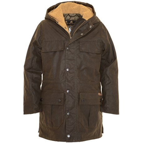 Barbour Durham Parka - Waxed Cotton, Fleece Lined (For Boys)
