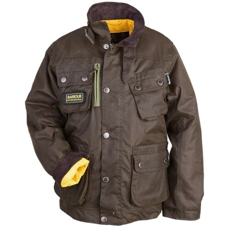 Barbour Rake Jacket - Insulated, 6 oz. Sylkoil Wax Cotton (For Boys)