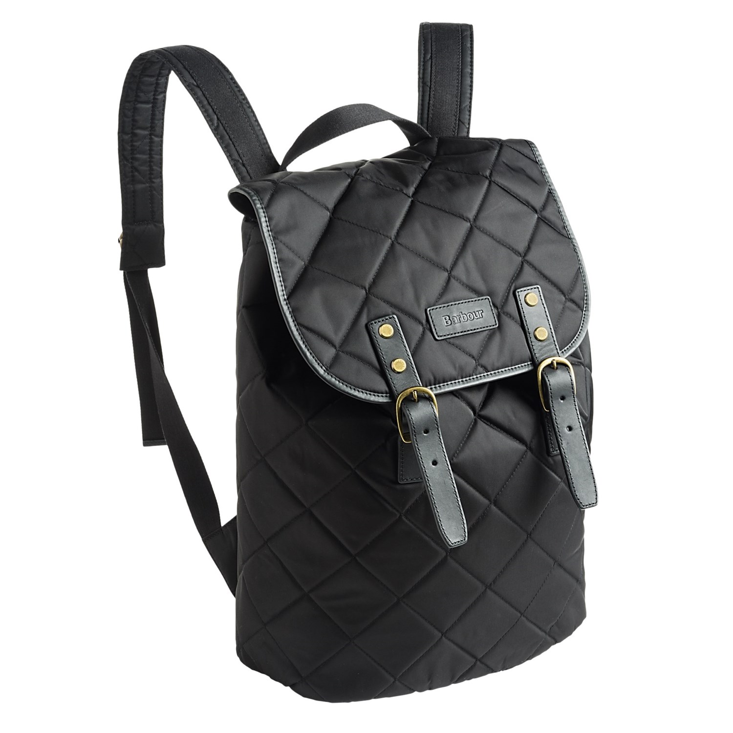 fleece trim quilted city bag