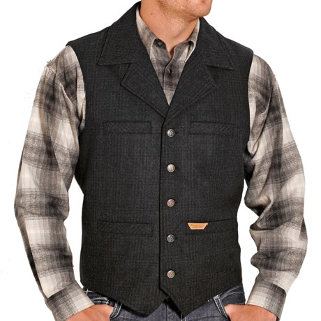 Powder River Outfitters Montana Plaid Vest - Wool (For Tall Men)