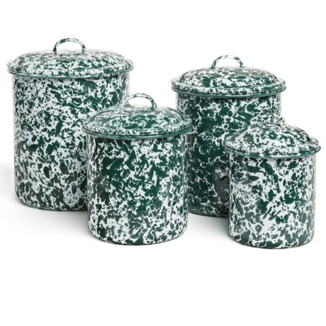 Crow Canyon Crown Canyon Enamelware Canisters - Set of 4