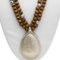 Specially made Double-Row Beaded Pendant Necklace