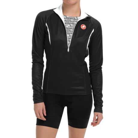 Castelli Cromo Cycling Jersey - Zip Neck, Long Sleeve (For Women)
