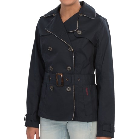 Barbour Sycamore Short Trench Coat - Double Breasted (For Women)