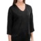 Belford Silk Shirt - V-Neck, 3/4 Sleeve (For Women)