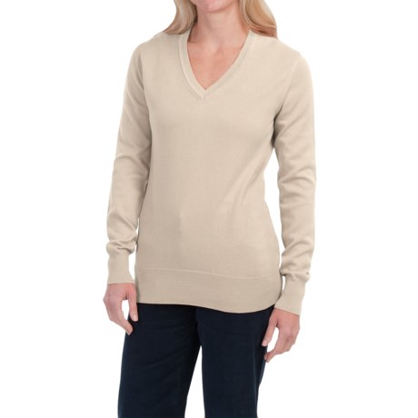 Barbour 21gg Pima Cotton Sweater - V-Neck (For Women)
