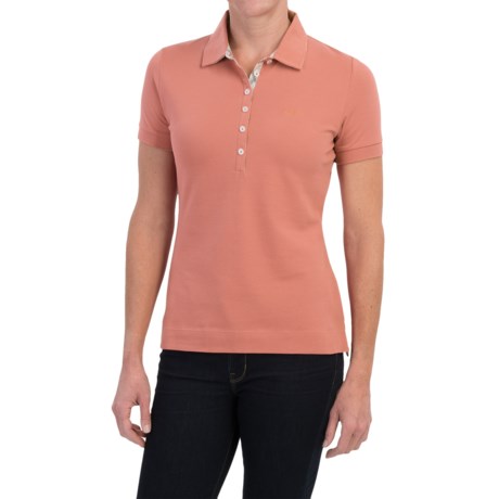 Barbour Golding Stretch Cotton Polo Shirt - Short Sleeve (For Women)