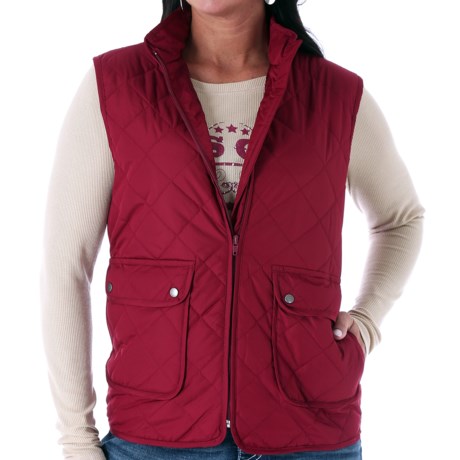 Wrangler As Real As  Quilted Vest - Lightweight, Full Zip (For Women)