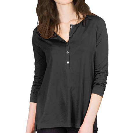 Lilla P Pima Jersey Henley Tunic Shirt - 3/4 Sleeve (For Women)