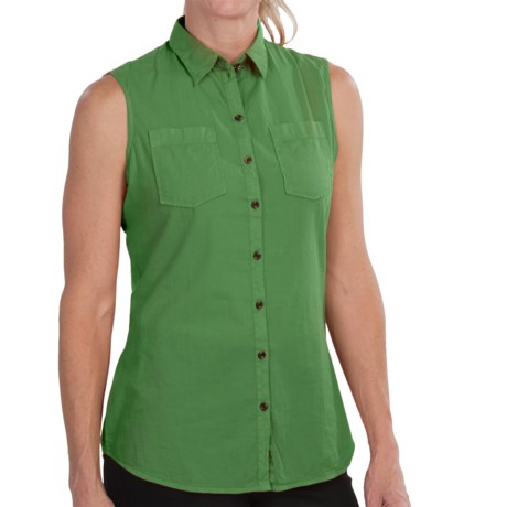 Barbour Foreland Cotton Shirt - Two Pocket, Sleeveless (For Women)
