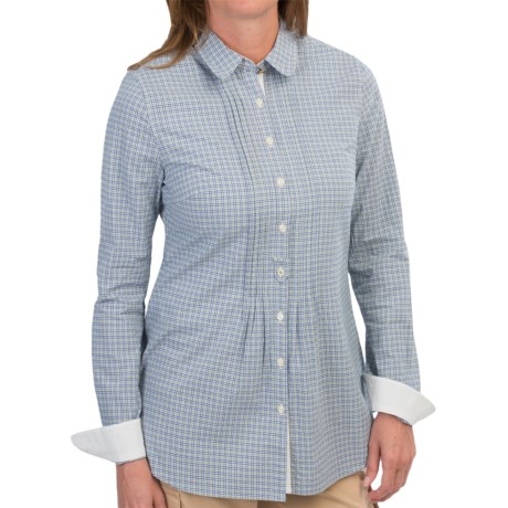 Barbour Croxdale Pintuck Cotton Shirt - Long Sleeve (For Women)