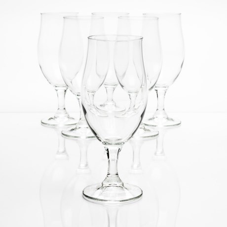 Bormioli Rocco Executive Beer Glasses - Tempered Glass, Set of 6
