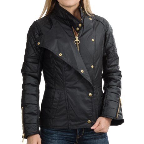 Barbour International Axle Biker Jacket - Quilted, Waxed Cotton (For Women)