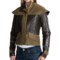 Barbour Ashford Crop Jacket - Leather and Waxed Cotton (For Women)