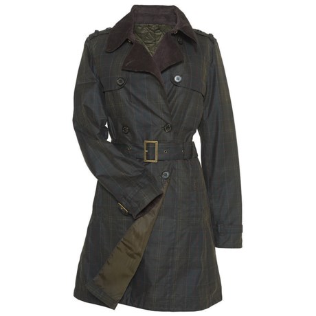 Barbour Chatsworth Trench Coat - Sykoil Waxed Cotton (For Women)