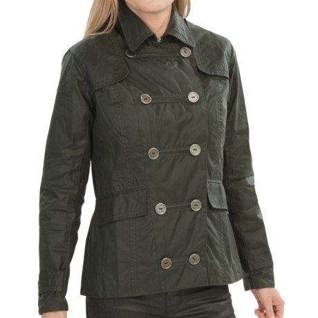 Barbour Imperial Double-Breasted Jacket - Waxed Cotton (For Women)