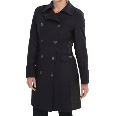 Barbour Lieutenant Double-Breasted Peacoat - Wool-Cashmere (For Women)