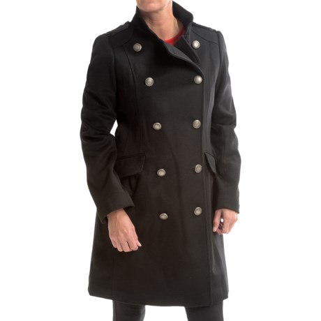 Barbour Commander Double-Breasted Coat - Wool Blend (For Women)