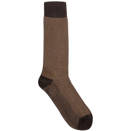 Byford® Byford Houndstooth Pima Cotton Socks - Mid-Calf (For Men)