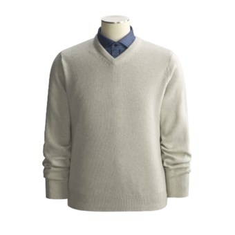 John Scott Geelong Merino Wool Sweater - V-Neck (For Men)