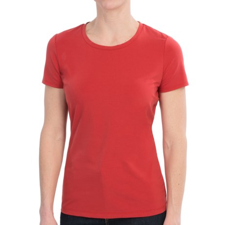 Lafayette 148 New York Basic Stretch Jersey T-Shirt - Short Sleeve (For Women)
