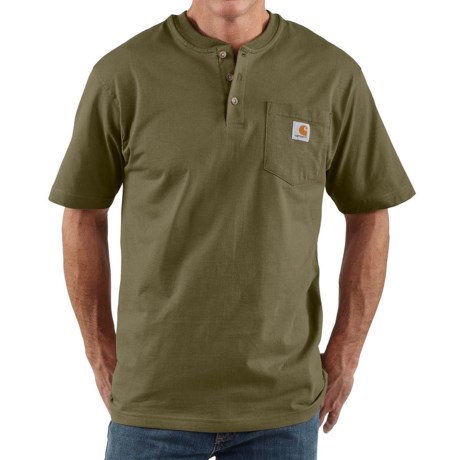 Carhartt Workwear Henley Shirt - Short Sleeve (For Big Men)