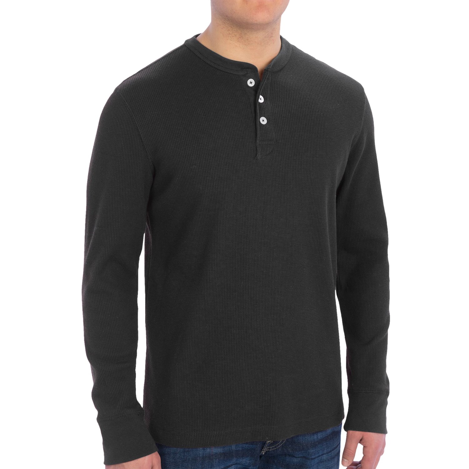 Solid ThermalKnit Shirt Long Sleeve (For Men)