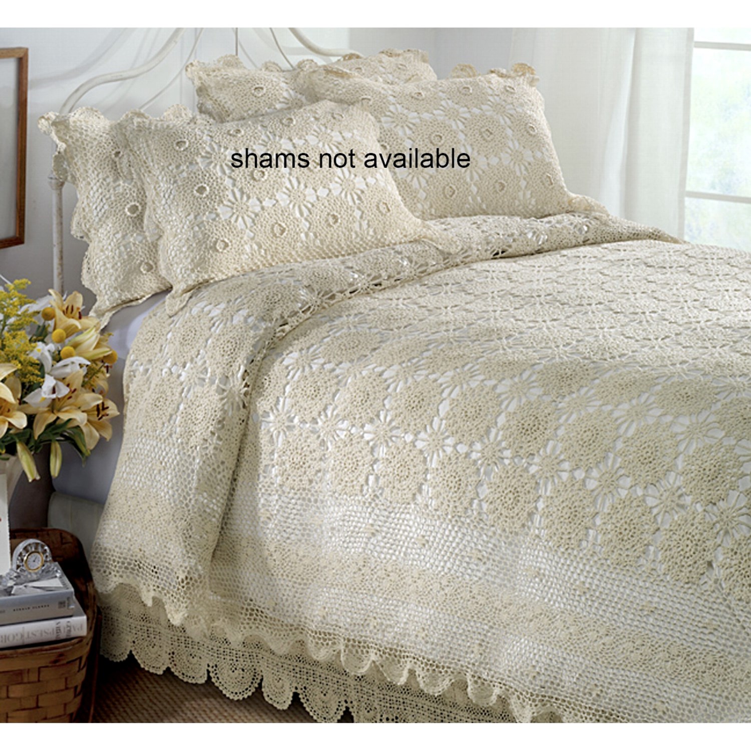 Columbine Cody Gabriella Hand Crocheted Coverlet   Twin 87496 55