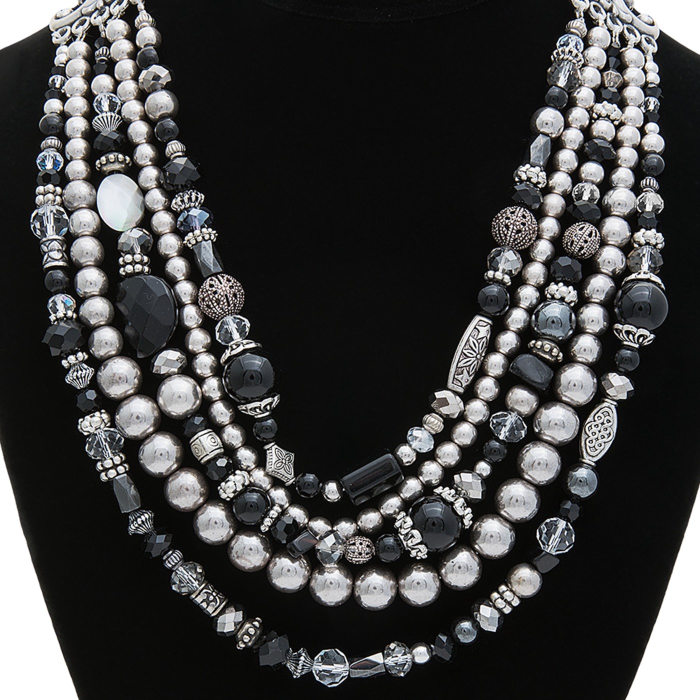 Western Charm Mixed Five Strand Necklace 8757P 52