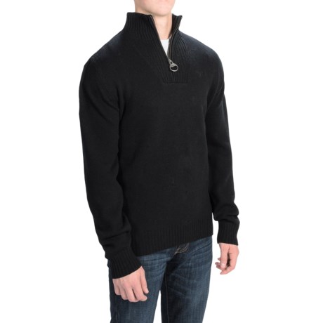 Barbour Essential Lambswool Sweater - Zip Neck (For Men)