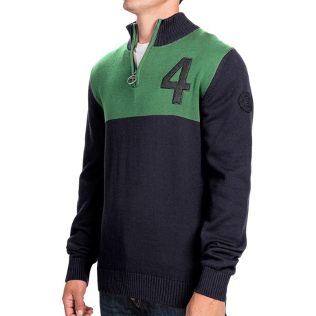 Barbour Sportsman Sweater - Cotton, Zip Neck (For Men)
