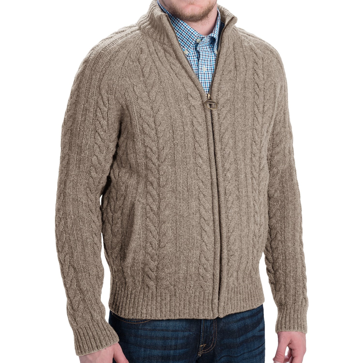 Barbour Rope Cable-Knit Shetland Wool Sweater (For Men) 8780H - Save 59%