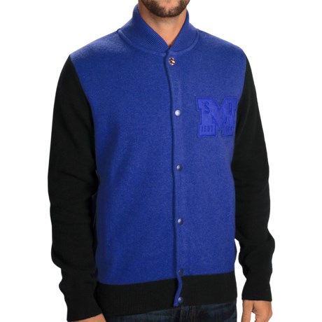 Barbour Colville Baseball Sweater - Snap Front, Lambswool (For Men)