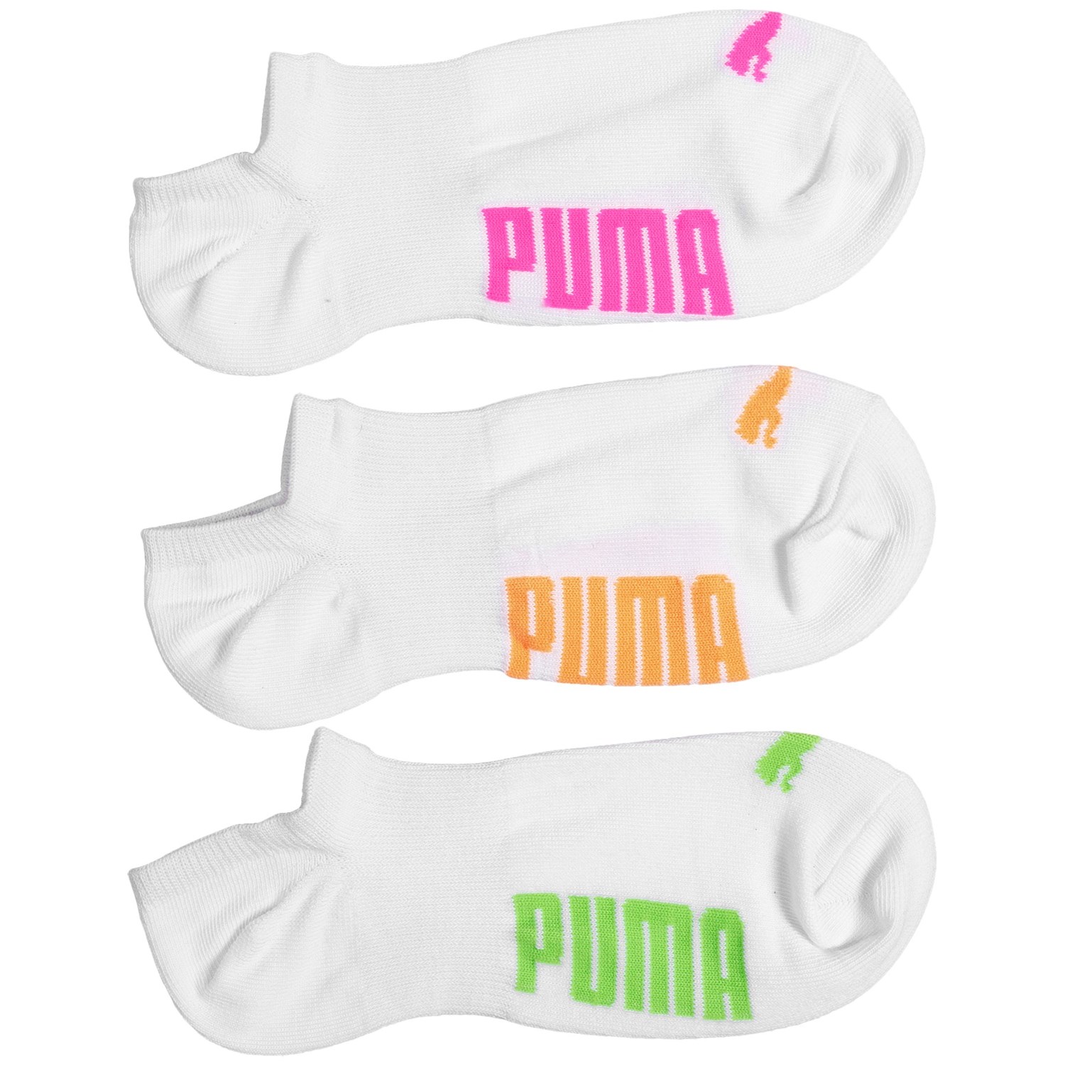 Puma No-Show Socks – Below-the-Ankle, 3-Pack (For Girls)