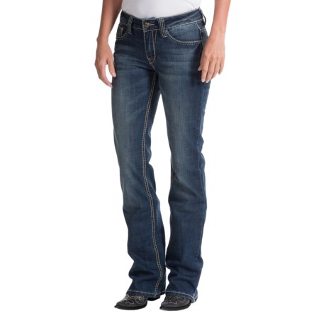 Cowgirl Up May Flowers Jeans - Mid Rise, Bootcut (For Women)