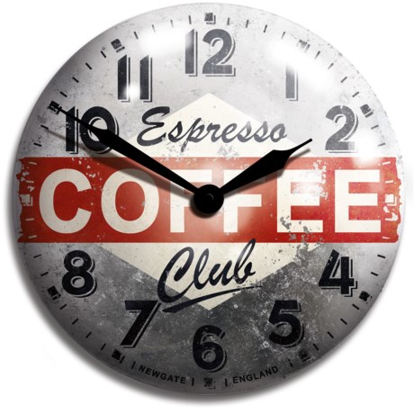 Newgate Clocks Newgate Coffee Advertising Tin Wall Clock - 20”