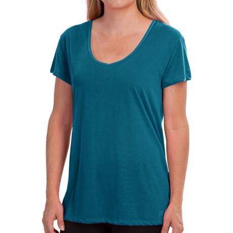 New Balance V-Neck T-Shirt - Short Sleeve (For Women)