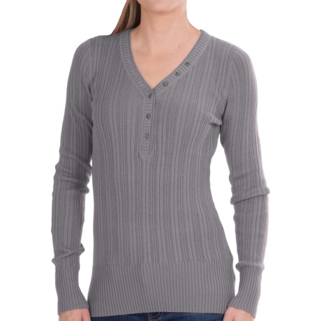 Aventura Clothing Abby Henley Shirt - V-Neck, Long Sleeve (For Women)