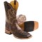 Cinch Goat with Caiman Overlays Cowboy Boots - 11”, Square Toe (For Men)